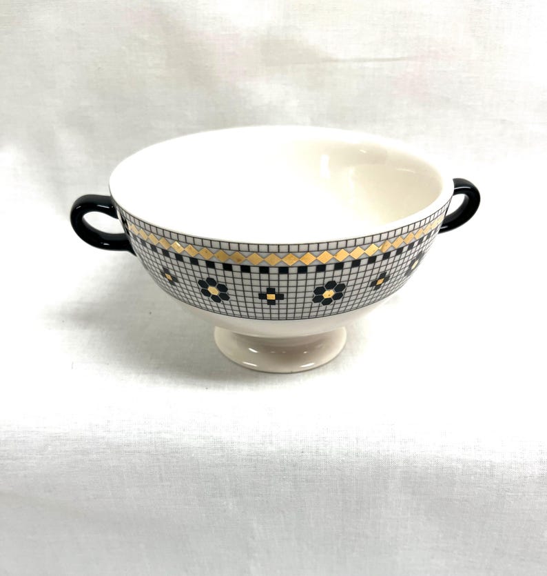 Anthropologie Mosaic Tile Double-Handled Bowl immagine 7