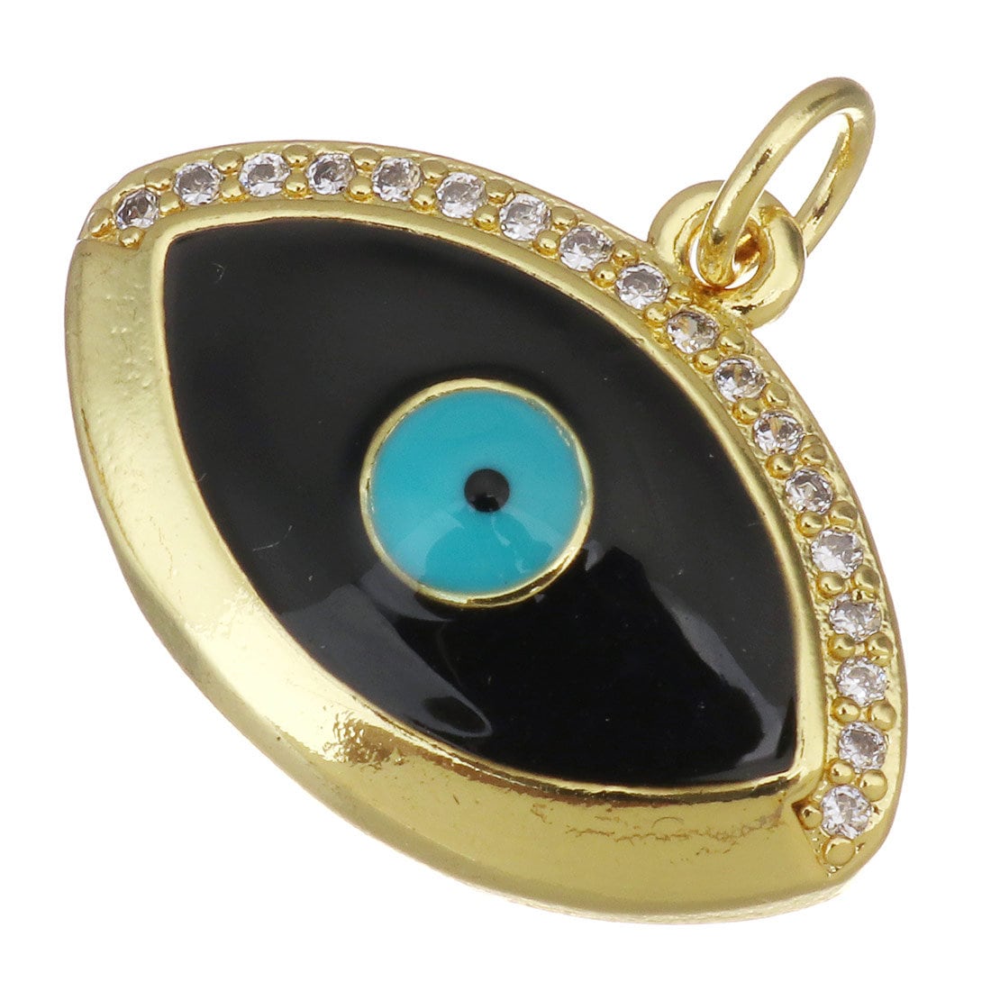 Weißes Auge Schwarzes Auge Messing 18k Vergoldet Böses Auge - Etsy.de