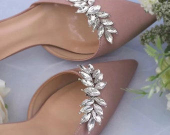 Clip per scarpe di cristallo, Clip per scarpe lucide, Gioielli per scarpe da sposa, Clip per scarpe da sposa per le donne, Clip per scarpe fantasia, Fibbia per scarpe, Decorazione scarpe