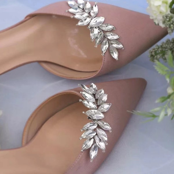 Clip per scarpe di cristallo, Clip per scarpe lucide, Gioielli per scarpe da sposa, Clip per scarpe da sposa per le donne, Clip per scarpe fantasia, Fibbia per scarpe, Decorazione scarpe