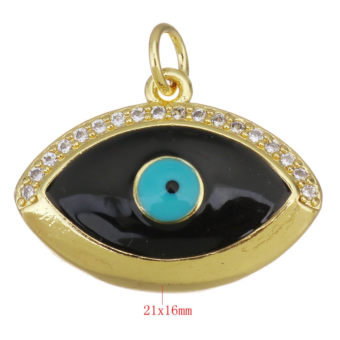 Weißes Auge Schwarzes Auge Messing 18k Vergoldet Böses Auge - Etsy.de