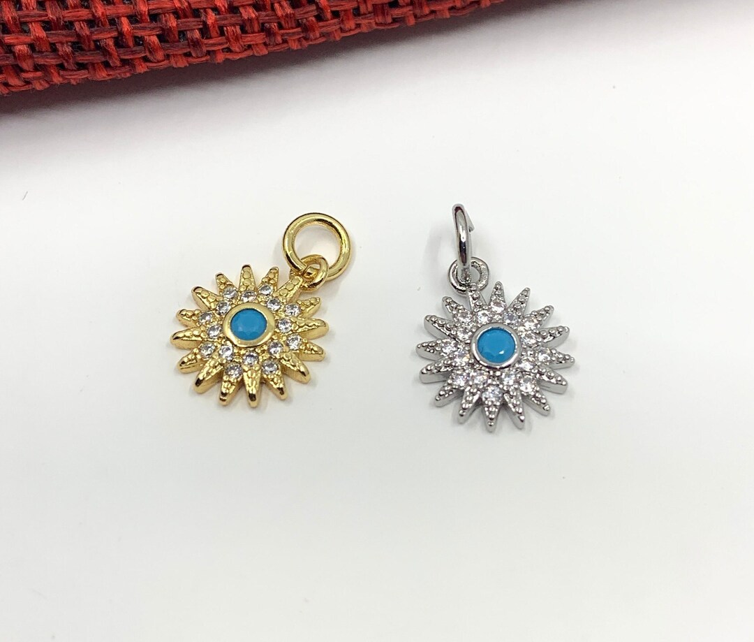 Mini Sun Pendant, Tiny Sun Charm, DIY Jewelry Accessories, Sun Rays ...
