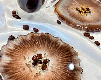 Real Coffee beans coasters