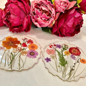 Real flower coasters