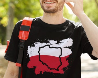 Polska Shirt, Poland T-Shirt, Poland Flag & Map, Polish Pride T-Shirt, Polish Pulaski Day Parade Shirt, Poland Pride, Unisex T-Shirt