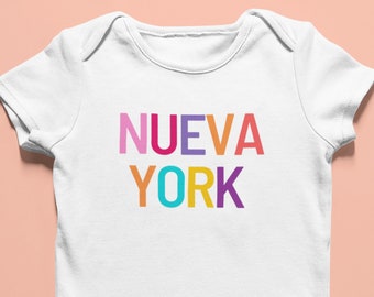 Nueva York Onesie, Nueva York Baby Onesie, Spanish New York Onesie, New York Baby Outfit, Washington Heights Baby, NYC Swag, NY Onesie