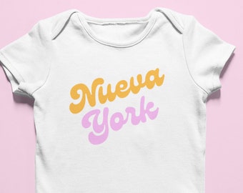 Nueva York Onesie, Nueva York Baby Onesie, Washington Heights Baby, Spanish New York Onesie, New York Baby Outfit, NYC Swag, NYC Onesie