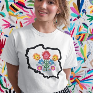 Polska T-Shirt, Poland Shirt, Poland Folk Design T, Polish Pride Shirt, Polish Heritage Gift, Cute Polish Folk T, Short-Sleeve Unisex Shirt