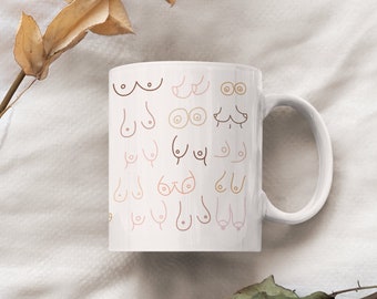 Boobie Mug, Boob Coffee Cup in Nude Colors, Breastfeeding Gift, Lactation Consultant Gift, Doulas Gift, Nursing Mamas, Body Positivity Gift