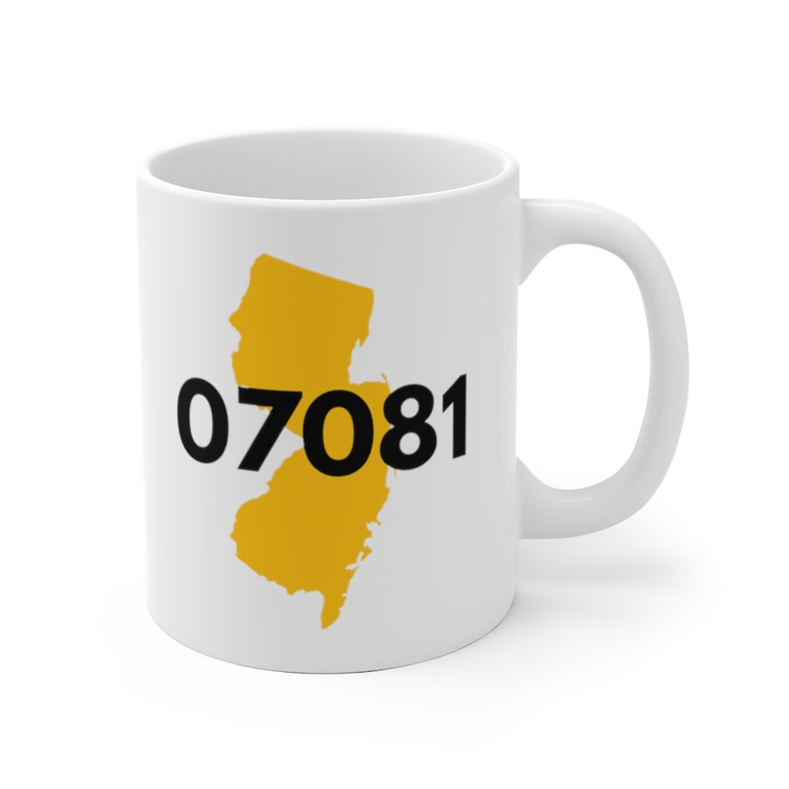 Taza de código postal personalizada de Nueva Jersey Taza de Etsy