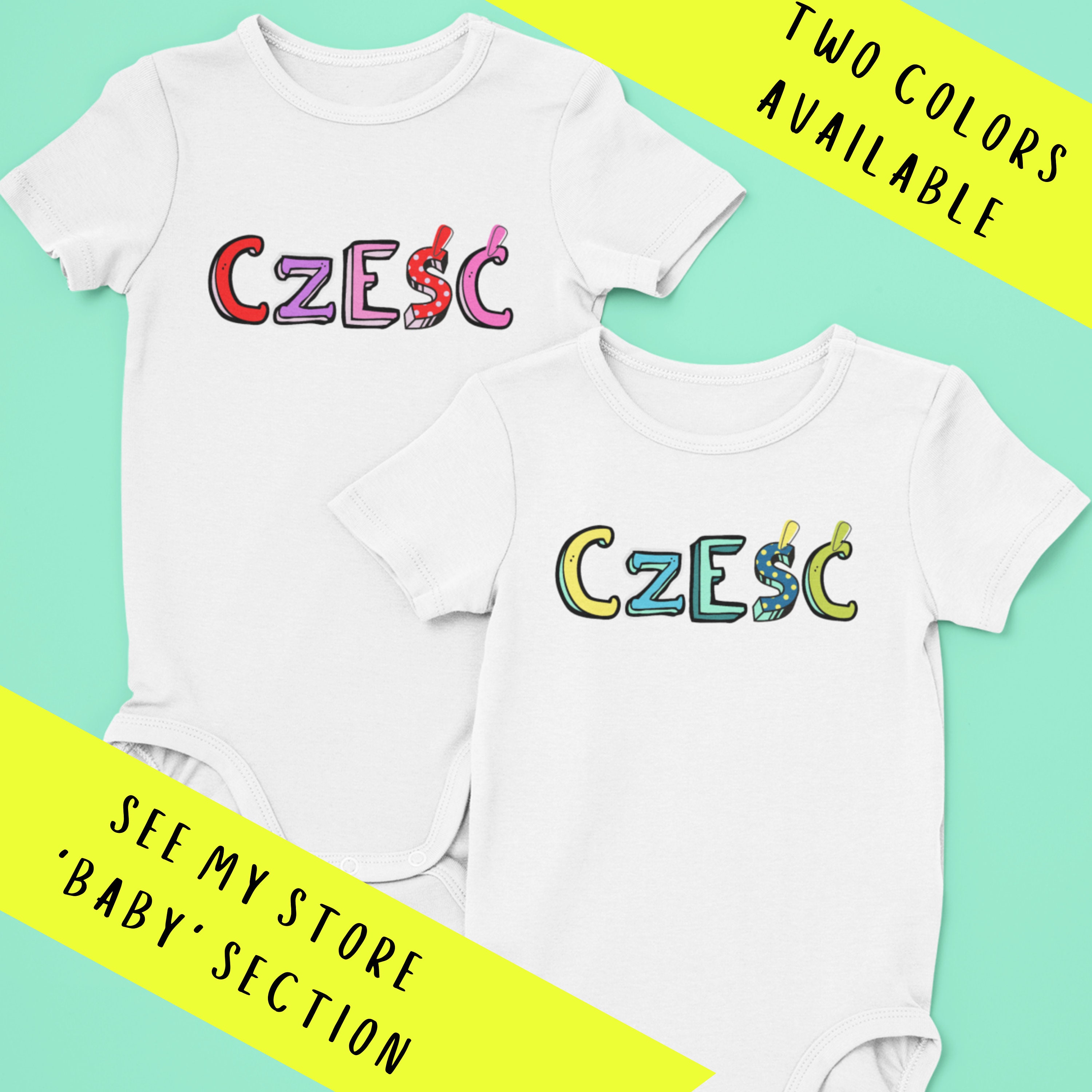 Czesc Baby Bodysuit Polska Baby Outfit Polish Baby Etsy