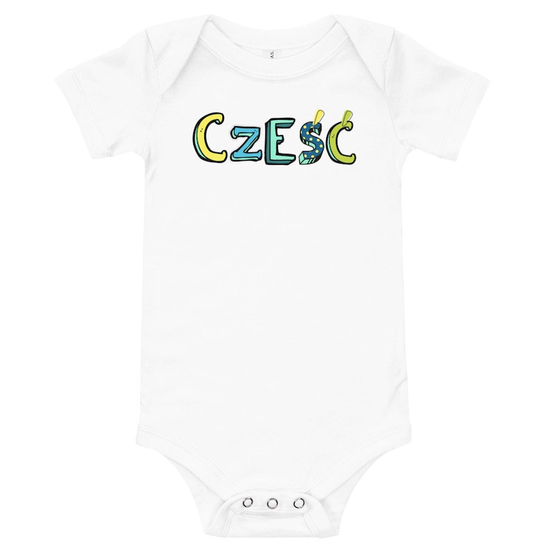 Poland baby clothes Czesc Baby Bodysuit Polish pregnancy reveal | Polska Baby Outfit Polish Baby Announcement New baby outfit