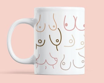 Boobie Mug, Boob Coffee Cup in Nude Colors, Breastfeeding Gift, Lactation Consultant Gift, Doulas Gift, Nursing Mamas, Body Positivity Gift