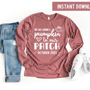 Expecting Baby Pumpkin svg, Autumn Halloween baby announcement svg new baby svg Files for Cricut Downloads Silhouette