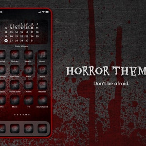 iOS 14 App Icons Pack Halloween Horror Thema Wallpaper Rot Dark Blood iPhone ios14 Home-Bildschirm