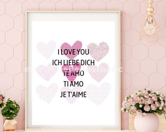 Valentines Gift, Valentines Card, Valentines Print, Wall quote, wall art, Digital Download, digital print, print at home, printable quote,