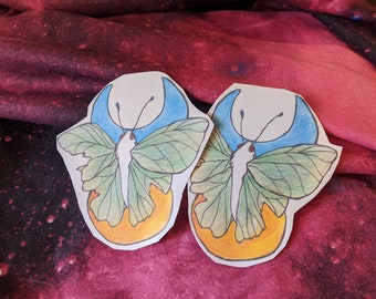 Fantasy Luna Moth Stickers