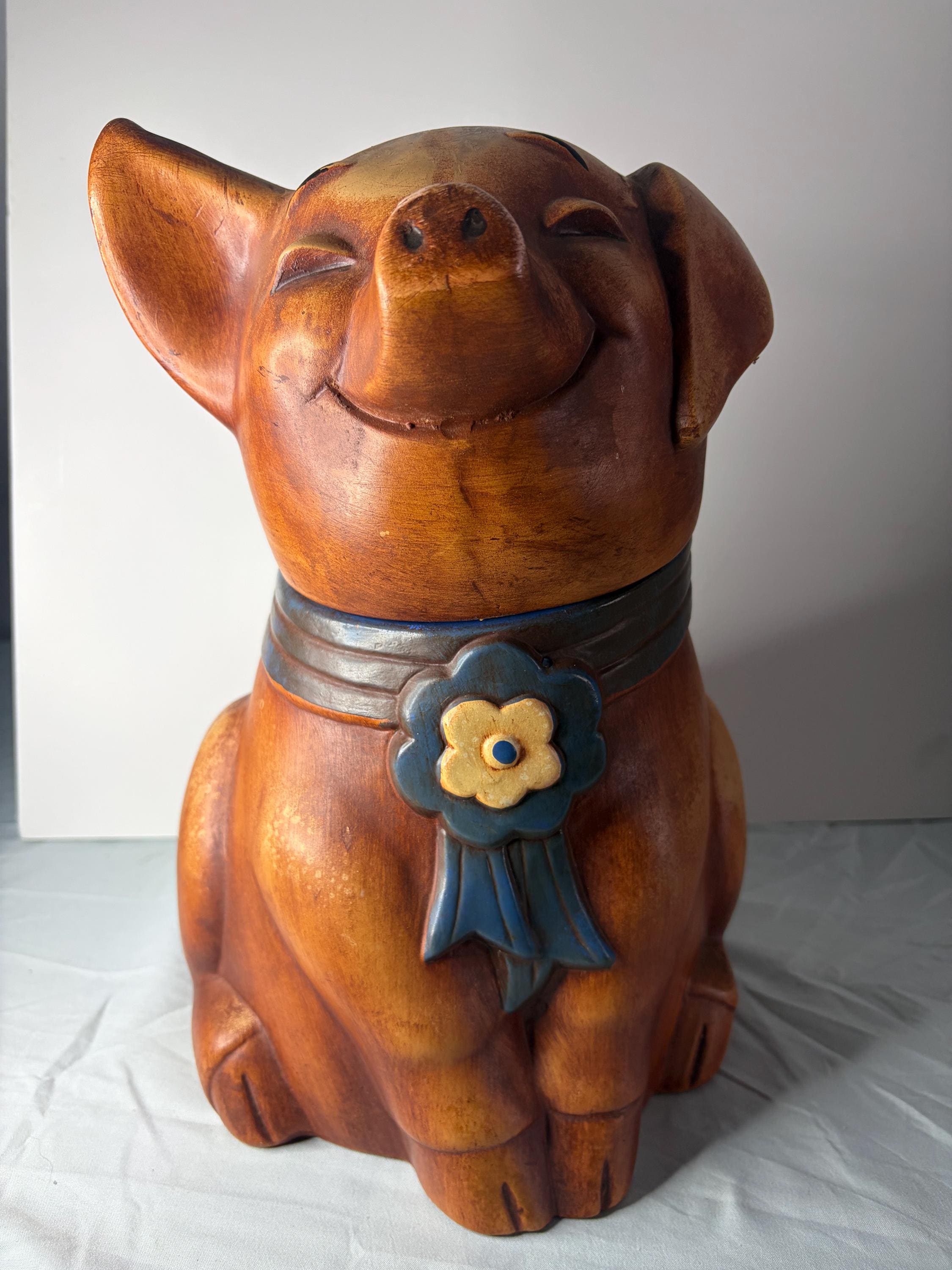 Vintage Pig Cookie Jar - Etsy