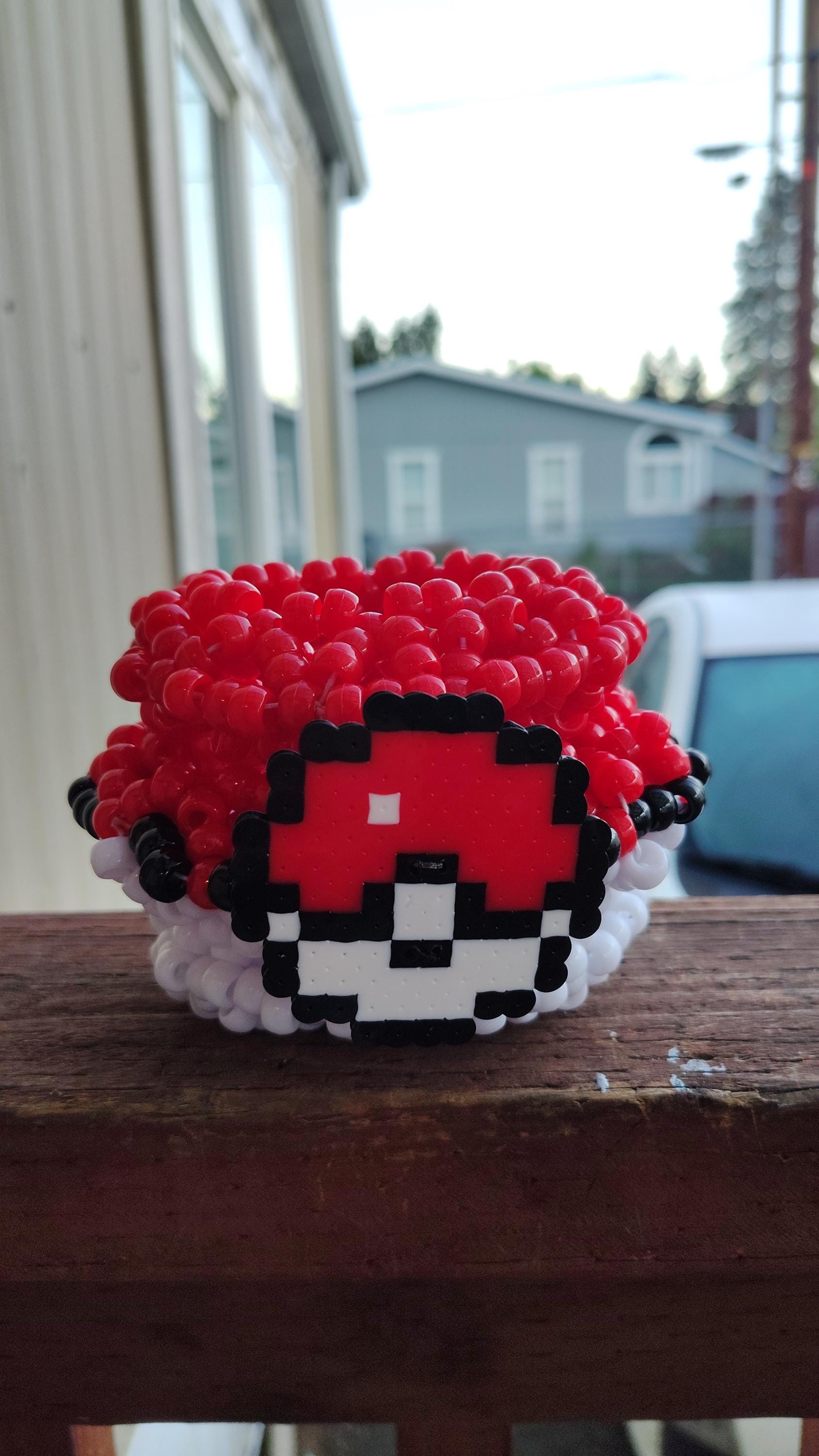 Pokeball Perler Beads 3d