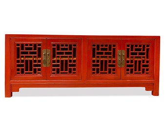 Asian Shanghai Panel Doors TV Cabinet