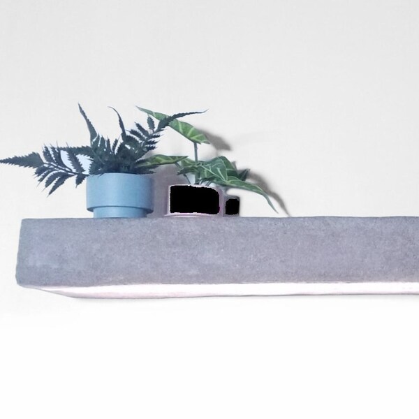 Floating Shelf With Light Etsy