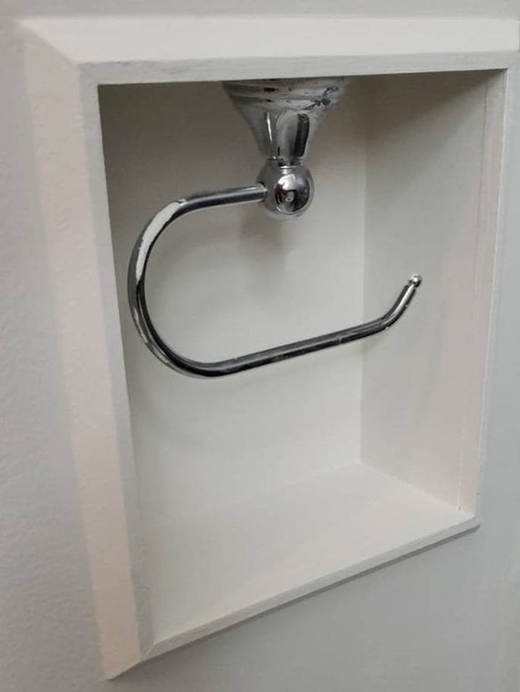 Recessed Toilet Paper Holder with Double Storage Niche – Hammer and Nail  Studios