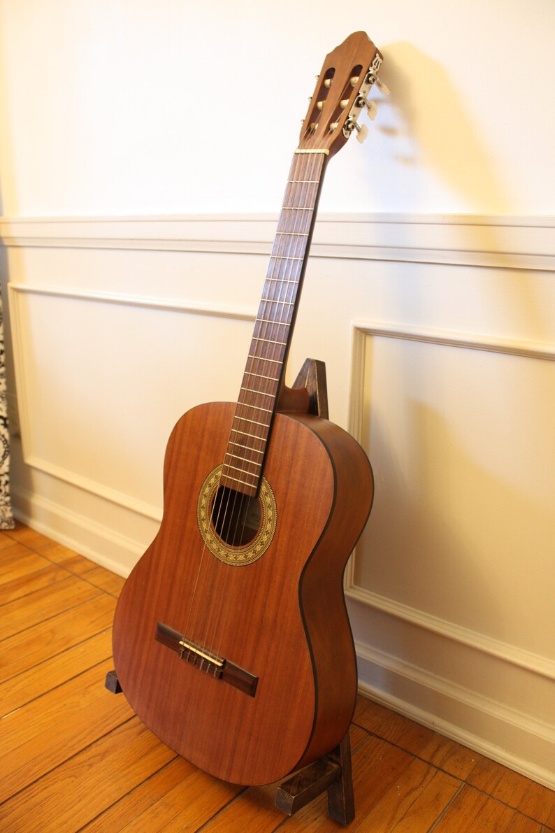 Acoustic Wood Guitar Floor Stand Etsy