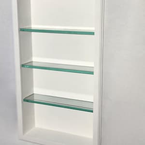 Recessed Niche Wall Storage With Glass Shelves