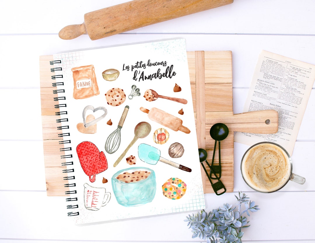 Page De Garde D un Cahier De Cuisine Livre carnet de cuisine de recettes notes pour enfants - Etsy France