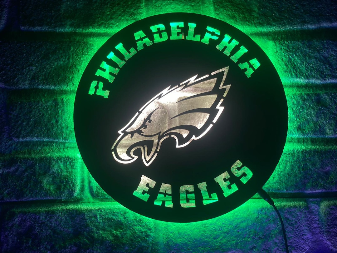 Philadelphia Eagles Lighted Sign,american Football,nfl Sign,birthday