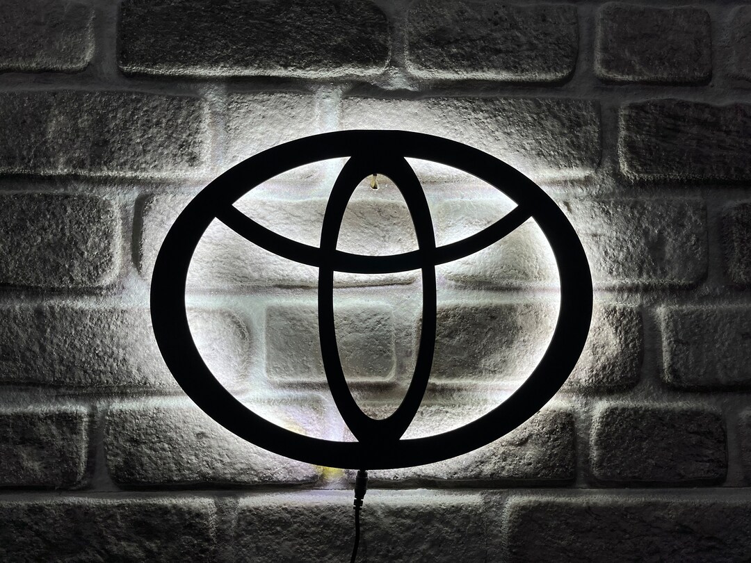 Toyota Lighted Wall Decor Sign,toyota Garage Sign,man Cave Sign,toyota