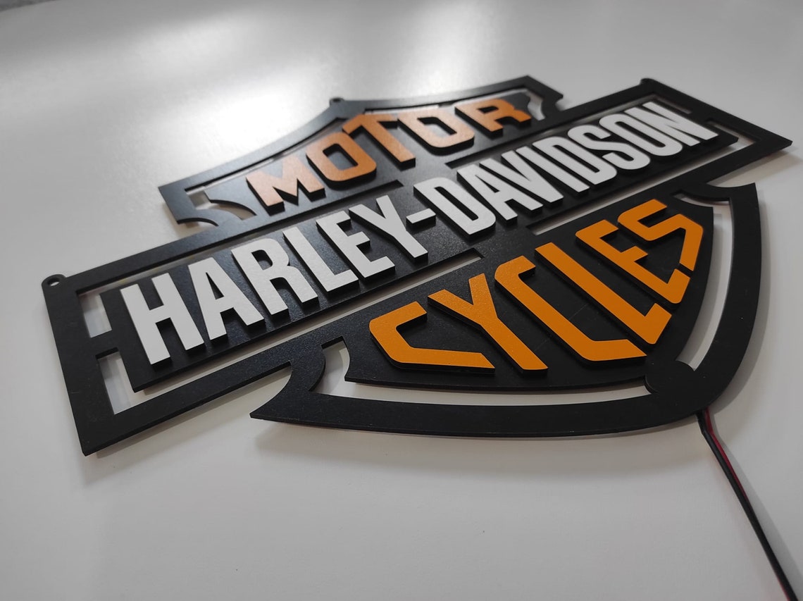 Harley Davidsonharley Davidson Wall Decorhome Wall Etsy