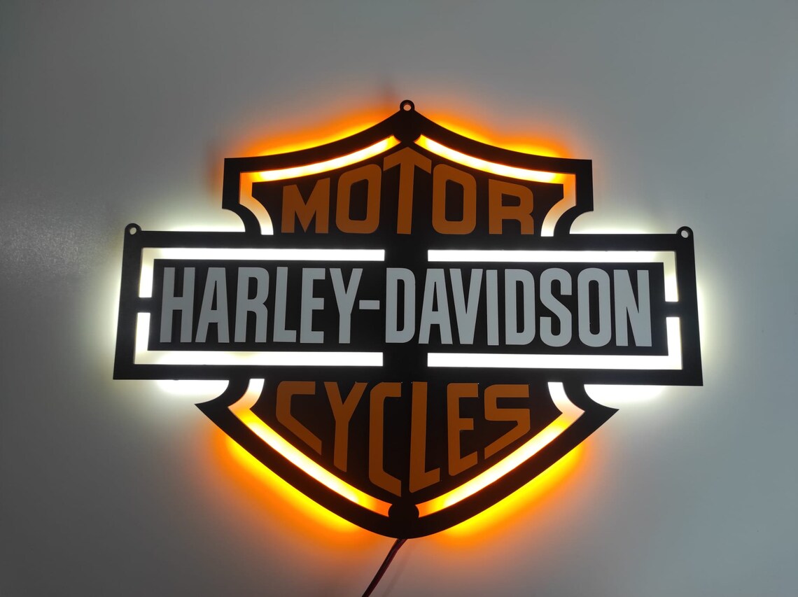 Harley Davidsonharley Davidson Wall Decorhome Wall Etsy