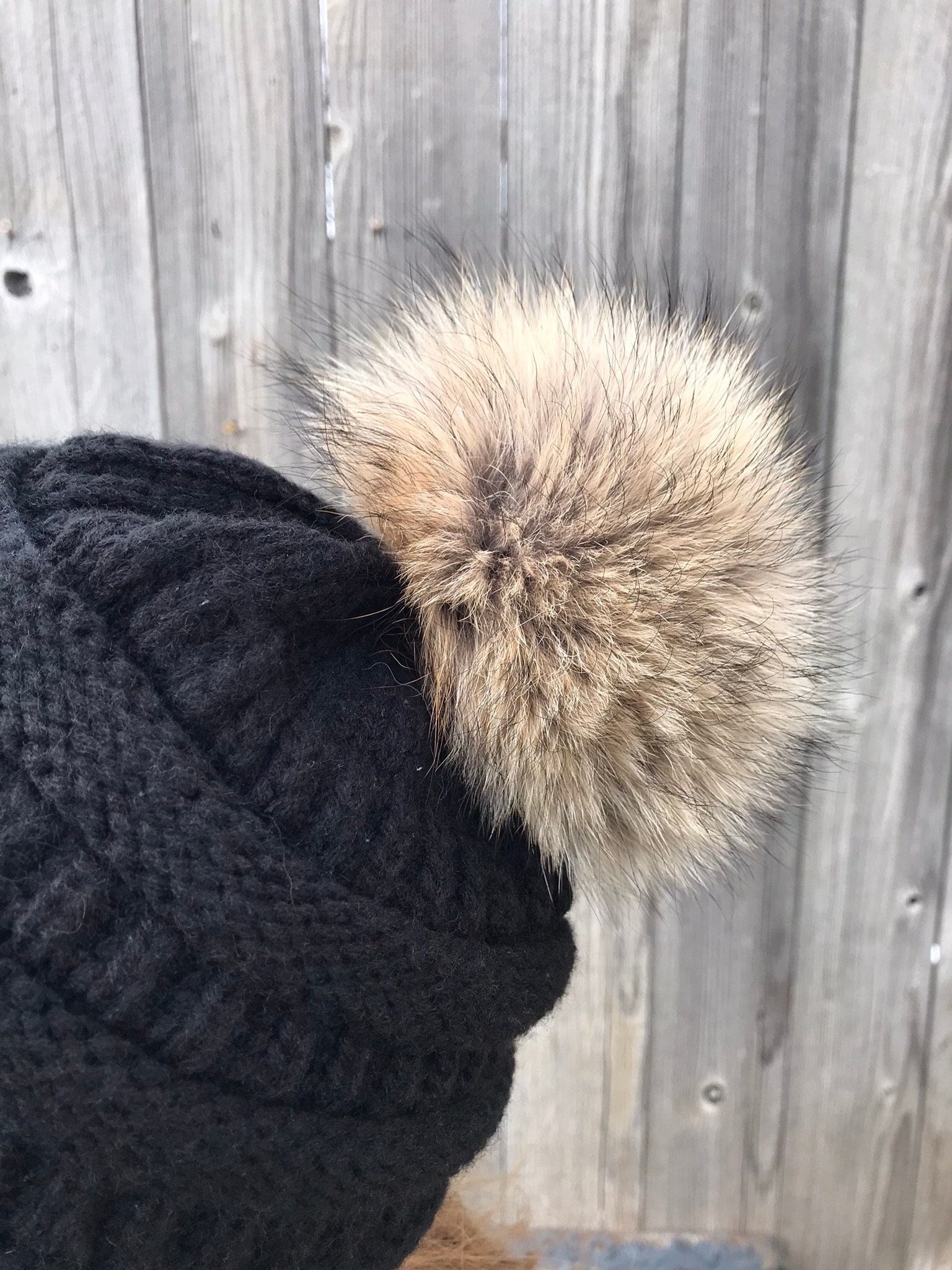 Natural Look Faux Fur Cream Pom Poms With Snaps for Crochet Crafts Large  Fluffy Pompom for Knitted Hats and Beanies 4 Inch Detachable Poms 