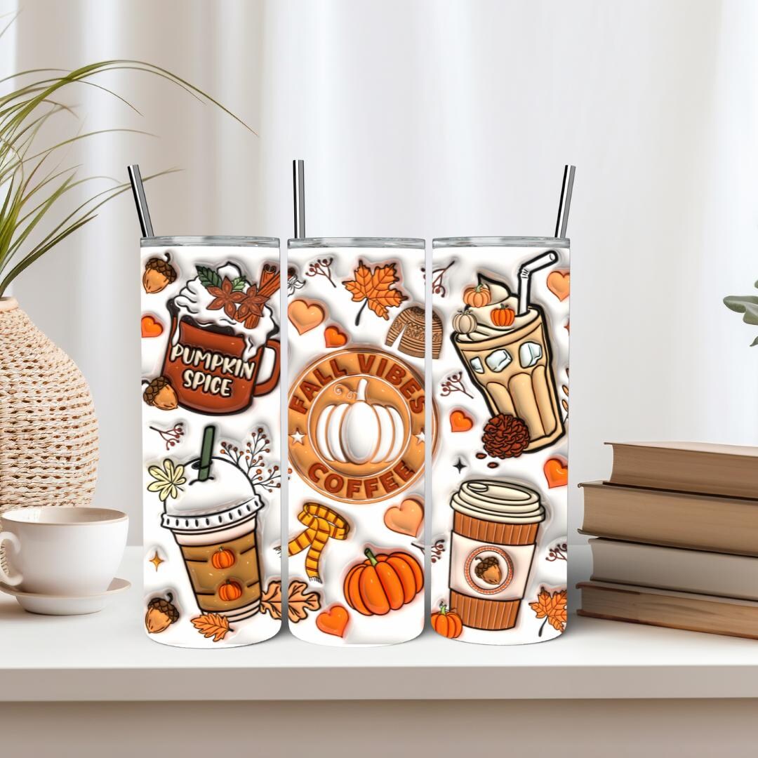 Fall Cup Designa Fall Tumbler Cup 20oz, Autumn Tumbler Cup 20oz, Fall Tumbler, Autumn ...