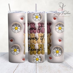 Pray Inflated tumbler cup, Pray on it tumbler, Pray sublimation tumbler cup, Pray skinny tumbler, Pray 20oz tumbler