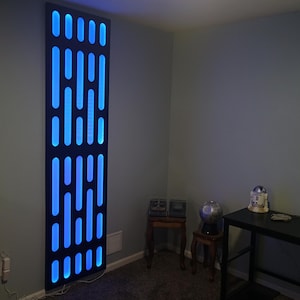 Full Size Lighted Death Star Panel, Galactic Fab, Version II, 90-3/8&quot; x 24-1/8&quot;
