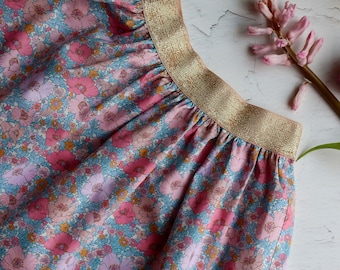 Meisjes rok met glitter elastische tailleband, Liberty London, bloemen, diverse prints