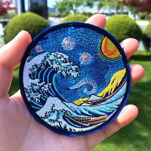 Van Gogh Embroidery Applique Iron on Patch Decorative Badge Embroidery Design DIY Gift Clothing Accessories Badge