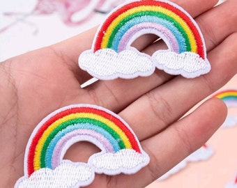 Rainbow Iron On Patch Decorative Badge Embroidery Gift Garment Clothing Stickers Fashion