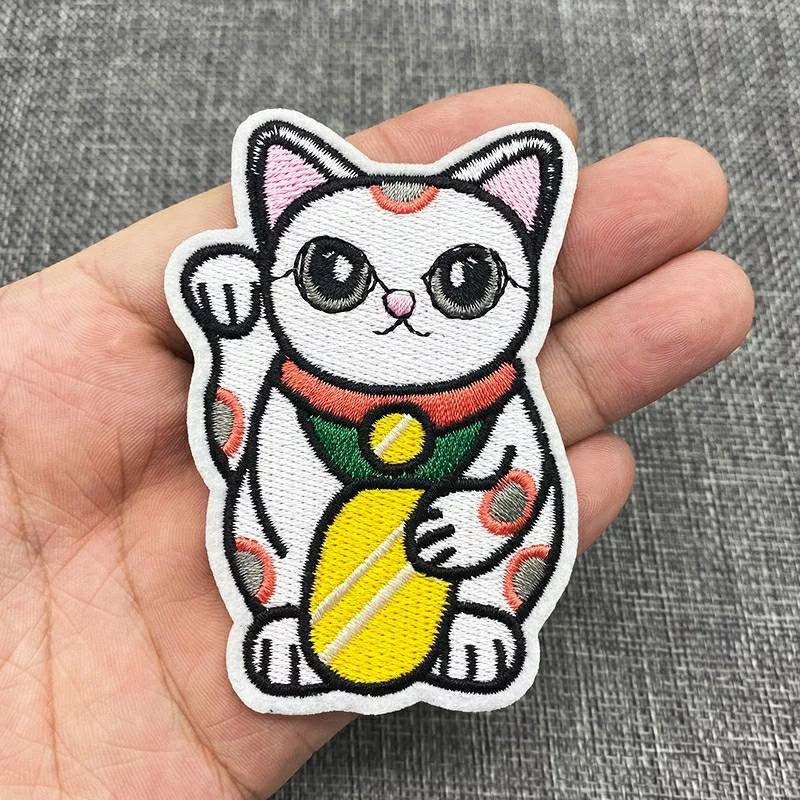 Jeans Bags Badge Stickers Embroiderd Applique Cat Patch Backpack Decoration 
