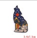 Wolf Embroidered Patch Nature Forest Iron on Patch Animal Applique Badge Clothing Embroidery Patch Garment Applique Gift 