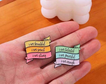 Motivational Message Gift Enamel Pin Brooch Lapel Clothing Accessories Bag Pinback Birthday Gift Jewellery Message