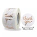 White and Rose Thank you Stickers Handmade Tags Labels Small Business 1.5 Inch Adhesive Paper Party Gifts Wrapping DIY Box Label 