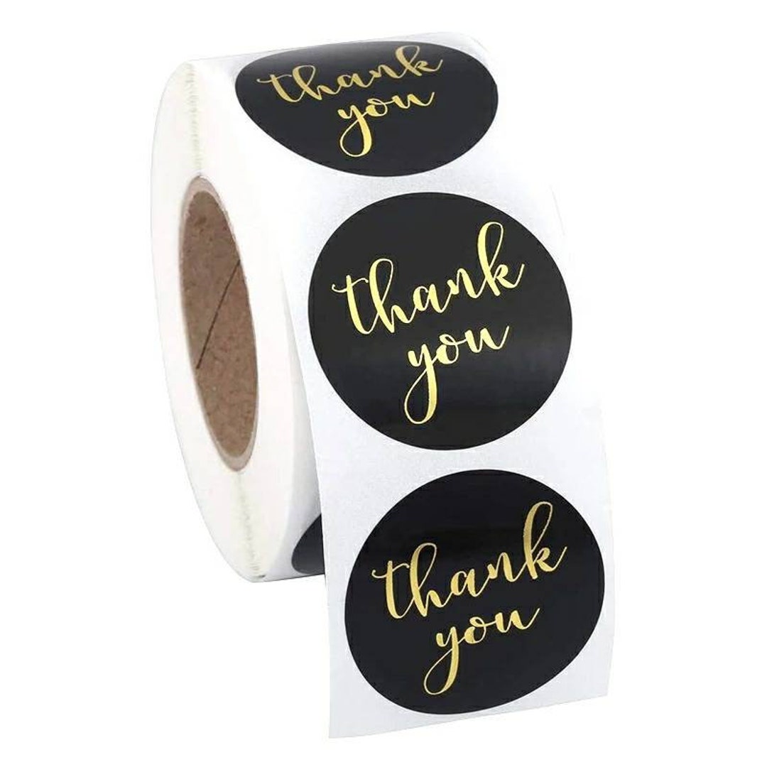 1INCH Thank You Stickers Gold Foil Seal Labels Small Business - Etsy