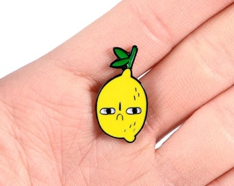 Lemon Badge Enamel Pin Brooch Lapel Clothing Accessories Gift Badge Jewellery Pendant Pinback Button Funny Gift