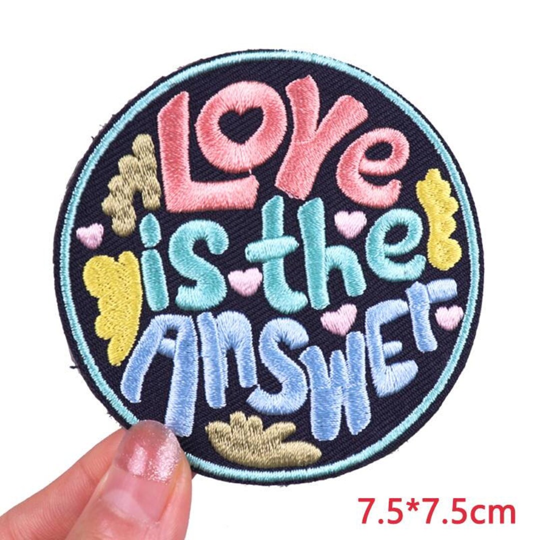 Love is the Answer Embroidery Design Iron on Patch Decorative Badge