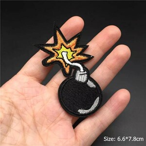 Bomb Patches Thermo Transfer Decorative Badges Iron on Patch Embroidered Patch Applique Clothing Accessories T-shirt Designs Stickers DIY