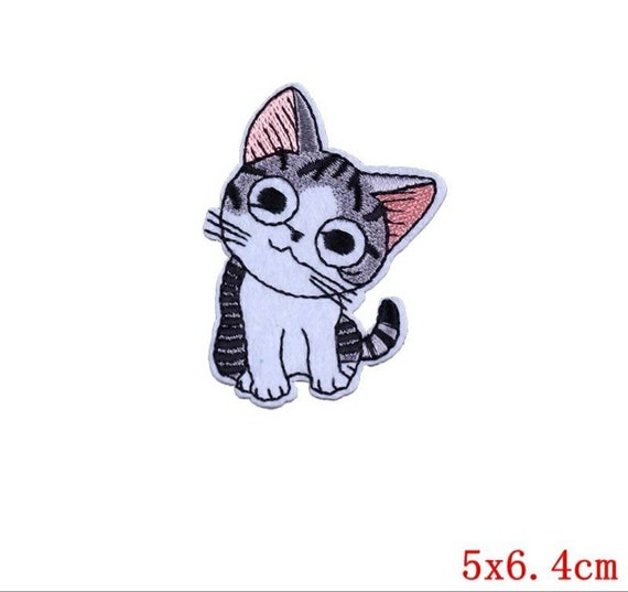  Embroidery Patches,Cute Cat Iron On DIY Decorative