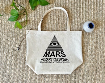 Veronica Mars Tote Bag | Gift for Veronica Mars Lovers PI Mars Investigation Canvas Tote Custom Gift
